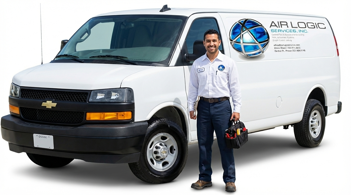 white van with company logo on the side