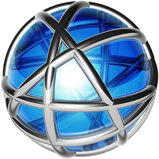 round glass ball logo